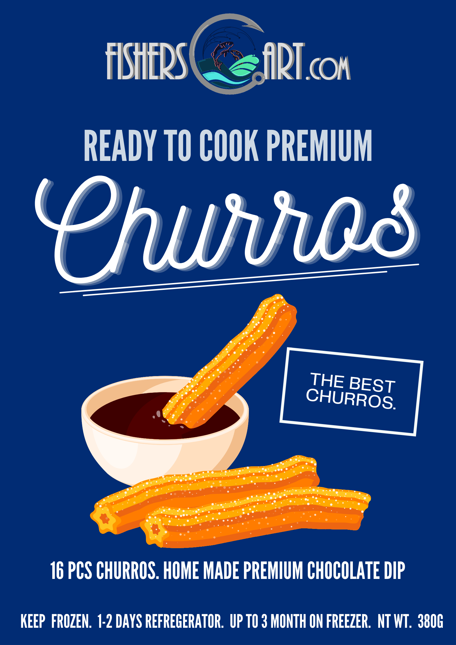 Premium Homemade Churros (~1 Tub;16 pcs; 345grams)